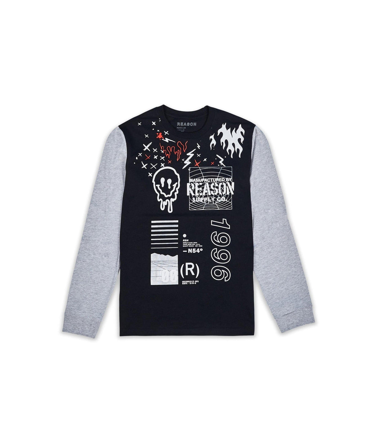 Reason Clothing Essential Plus Size Brent Ls Tee