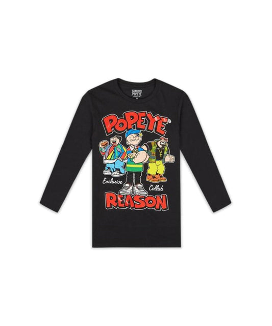 Reason Clothing Discount Popeye Vintage Flex Long Sleeve Tee
