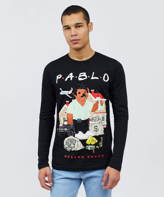 Reason Clothing Top Pick Pablo Long Sleeve Tee - Black