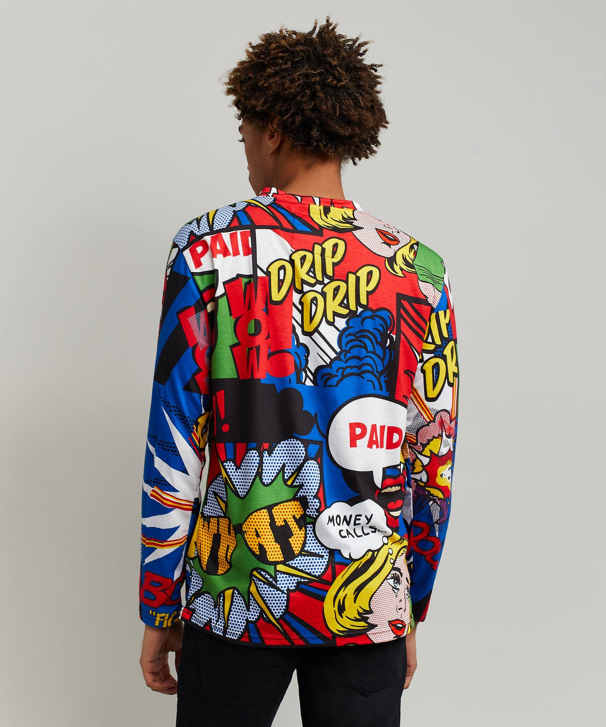 Reason Clothing Deals Money Drip Comic Print Long Sleeve Tee