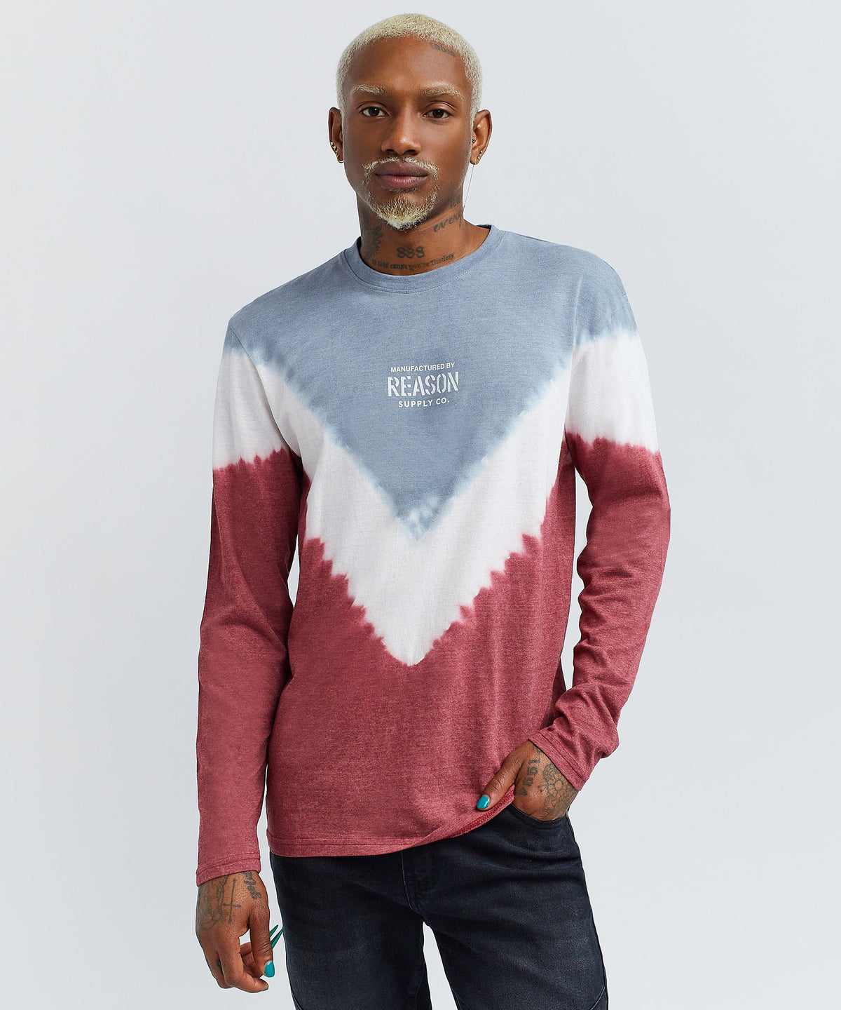 Reason Clothing New Long Sleeve Tie Dye Tee Regular Is Live