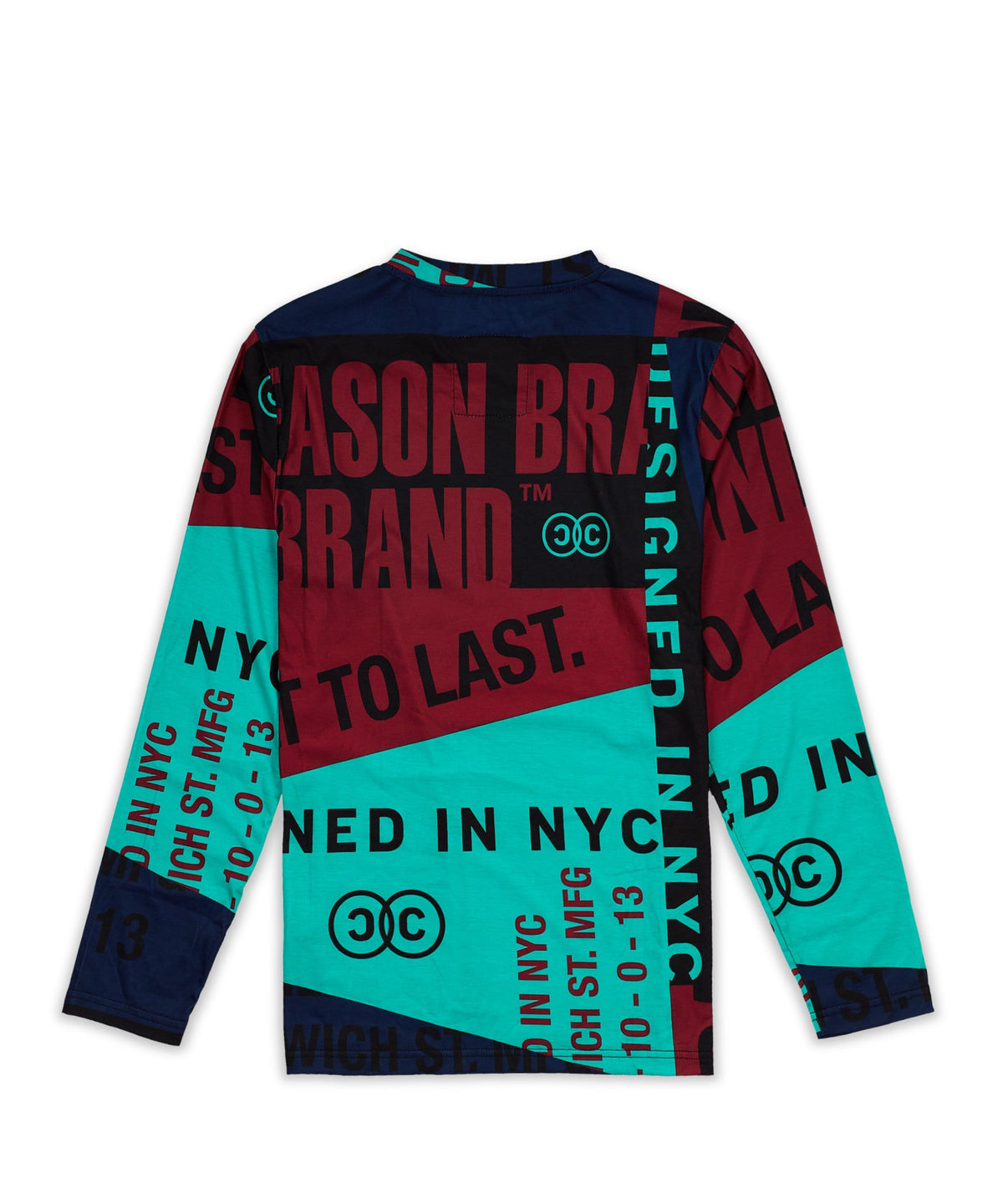 Reason Clothing Quality Greenwich Multi Placement Long Sleeve Tee