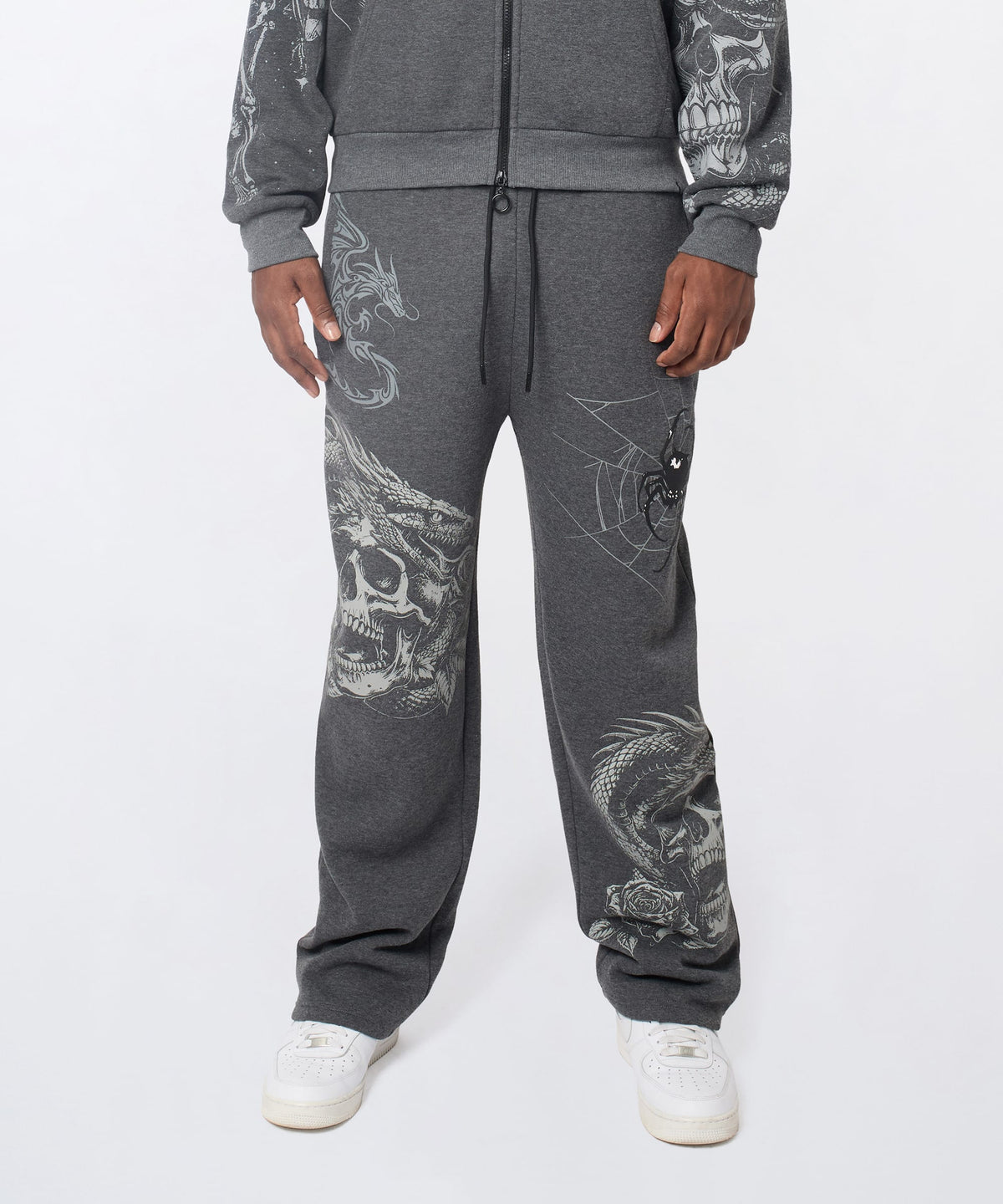 Reason Clothing Essential Victoria Embroidered Jogger - Grey