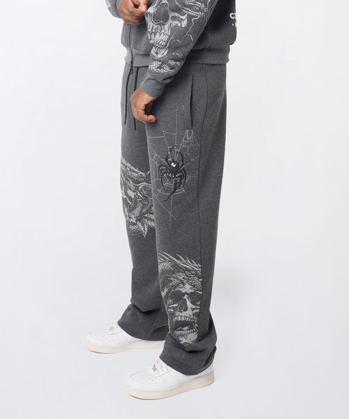 Reason Clothing Essential Victoria Embroidered Jogger - Grey