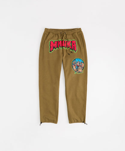 Reason Clothing Hot Sale Mishka Band Sweatpants - Olive Green