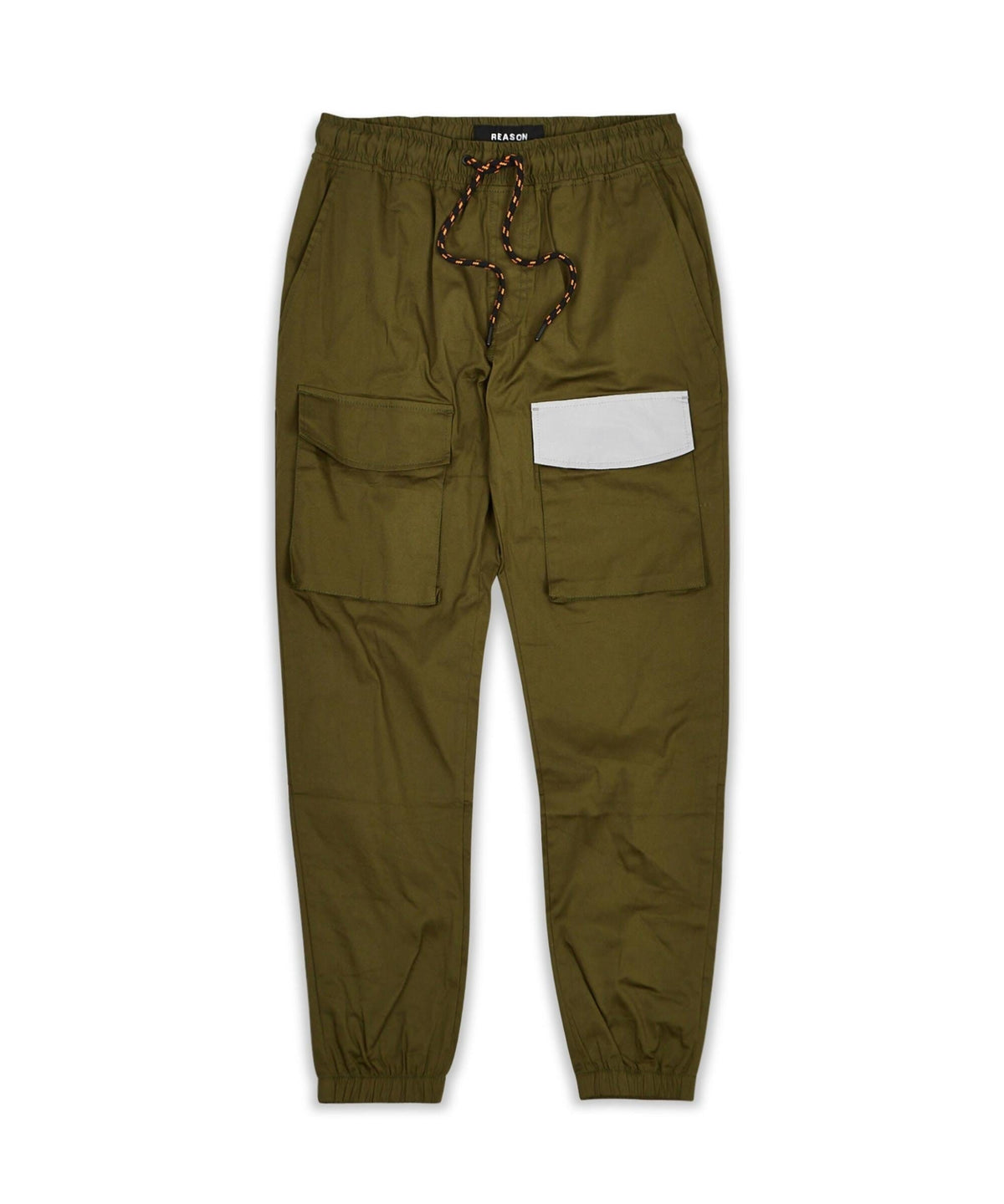 Reason Clothing Customer Favorite Mind Reflective Detail Twill Cargo Pants - Green