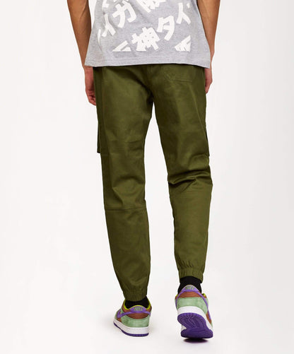 Reason Clothing Customer Favorite Mind Reflective Detail Twill Cargo Pants - Green