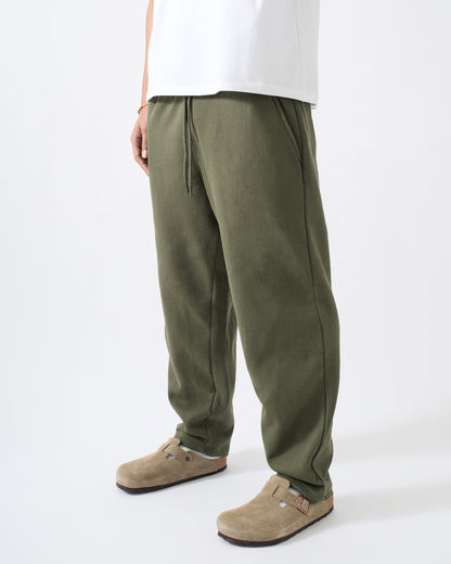 Reason Clothing Premium Classic Open Hem Pant - Olive Green