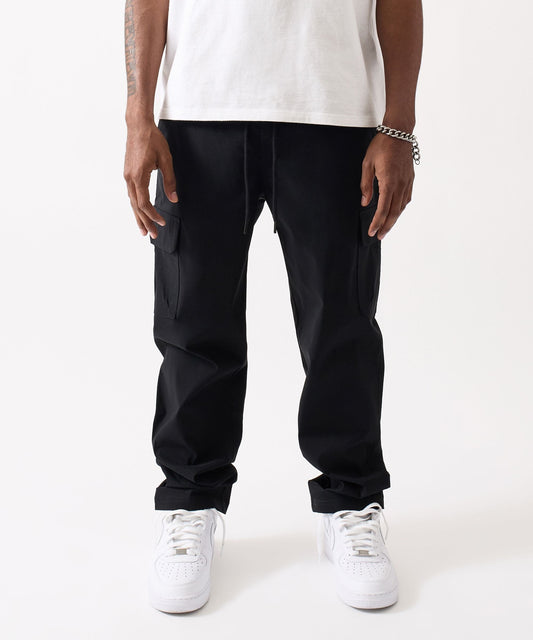Reason Clothing Hot Sale Utility Nylon Cargo Pants - Black