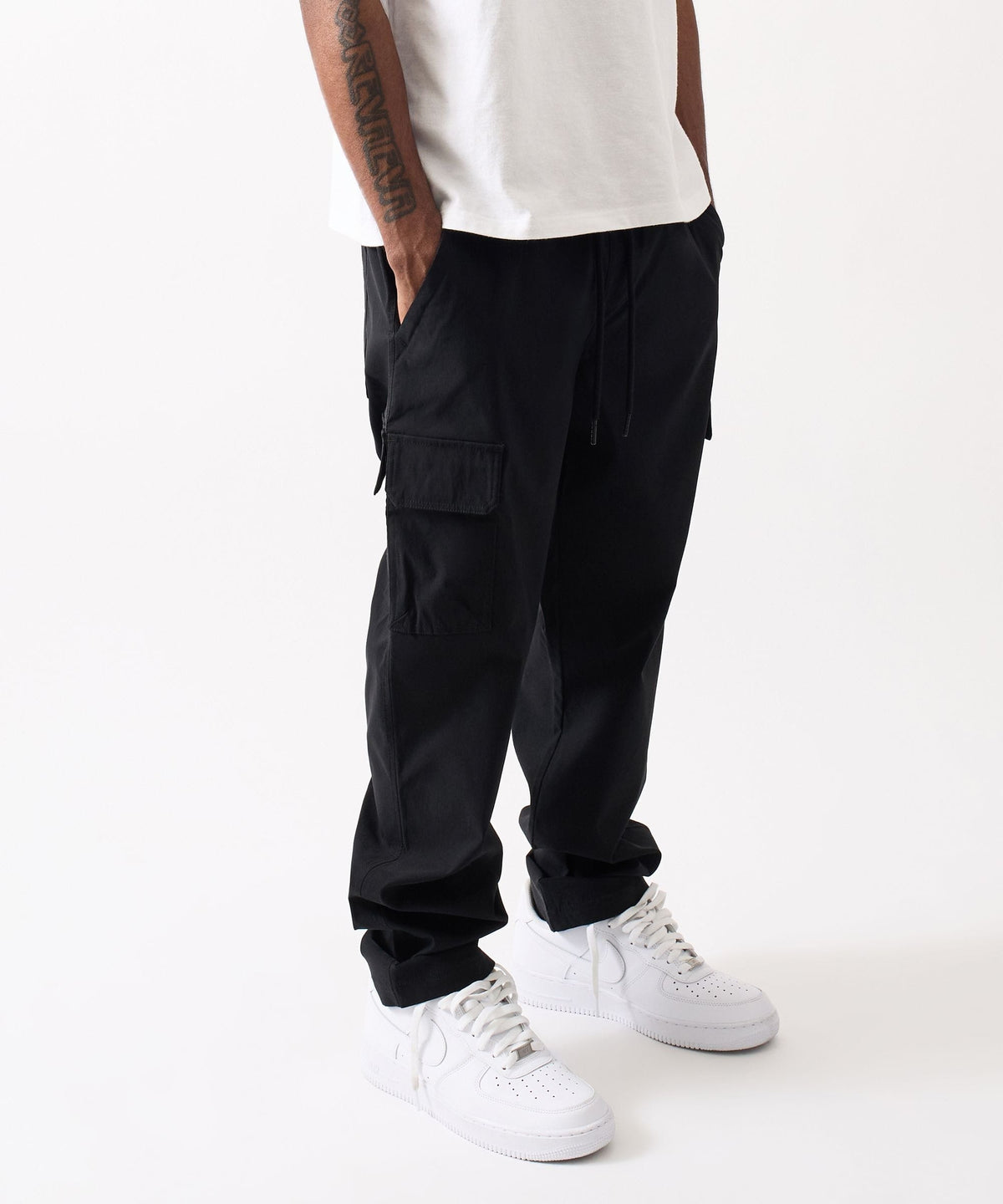 Reason Clothing Hot Sale Utility Nylon Cargo Pants - Black