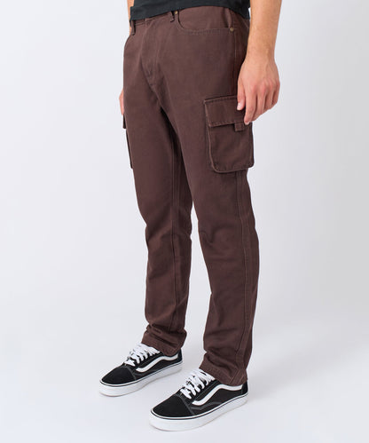 Reason Clothing Sale Utility Cargo Pants - Brown