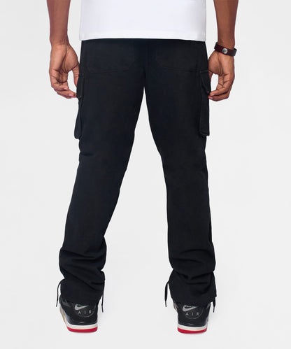 Reason Clothing Best Seller Classic Utility Cargo Pants - Black
