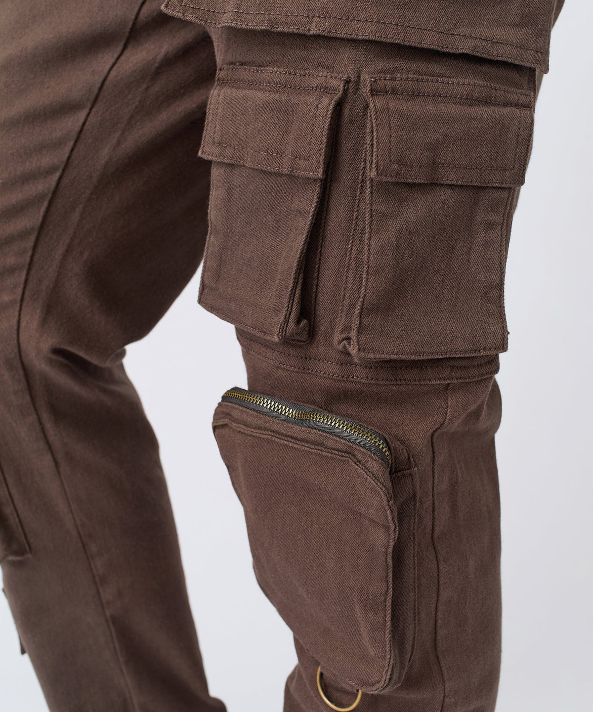 Reason Clothing Exclusive Loadout Cargo Denim Pants - Brown