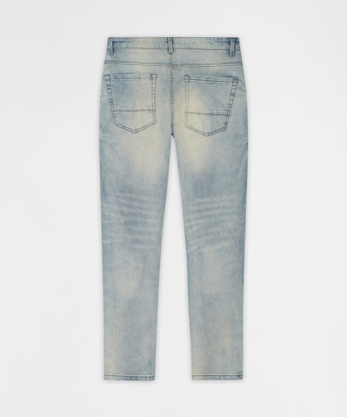 Reason Clothing Best Seller Light Wash Repaired Denim Jeans - Blue