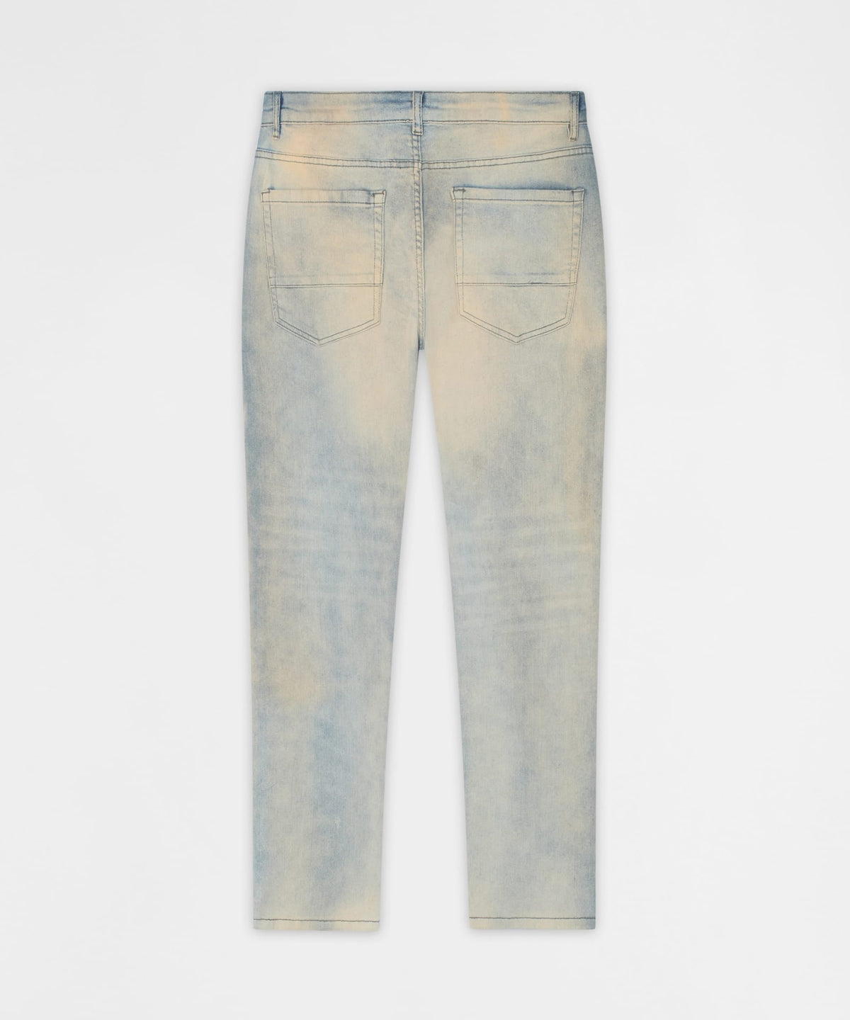 Reason Clothing Best Seller Light Wash Repaired Denim Jeans - Blue