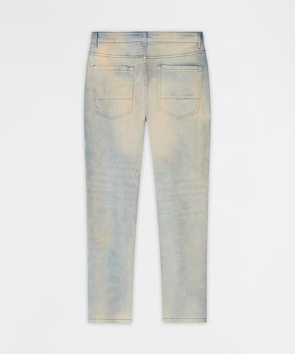 Reason Clothing Best Seller Light Wash Repaired Denim Jeans - Blue