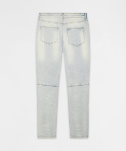 Reason Clothing Essential Fracture Distressed Skinny Jeans - Light Blue