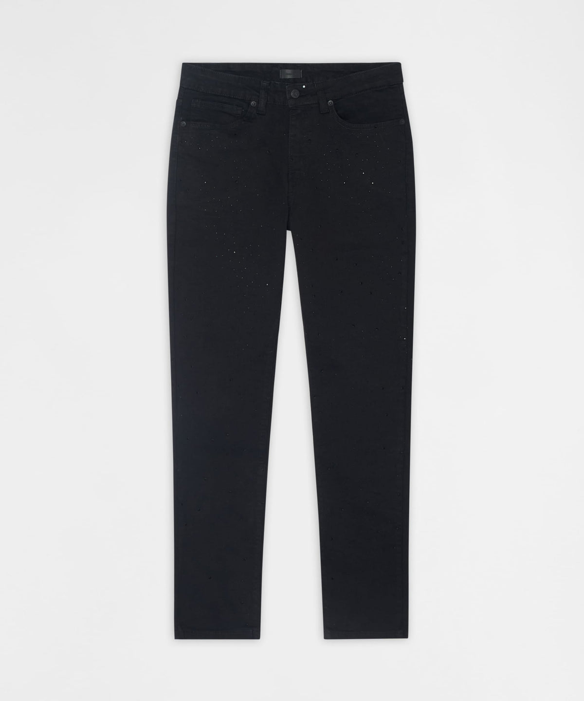 Reason Clothing Essential Midnight Rhinestone Skinny Jeans - Black