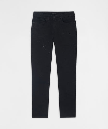 Reason Clothing Essential Midnight Rhinestone Skinny Jeans - Black