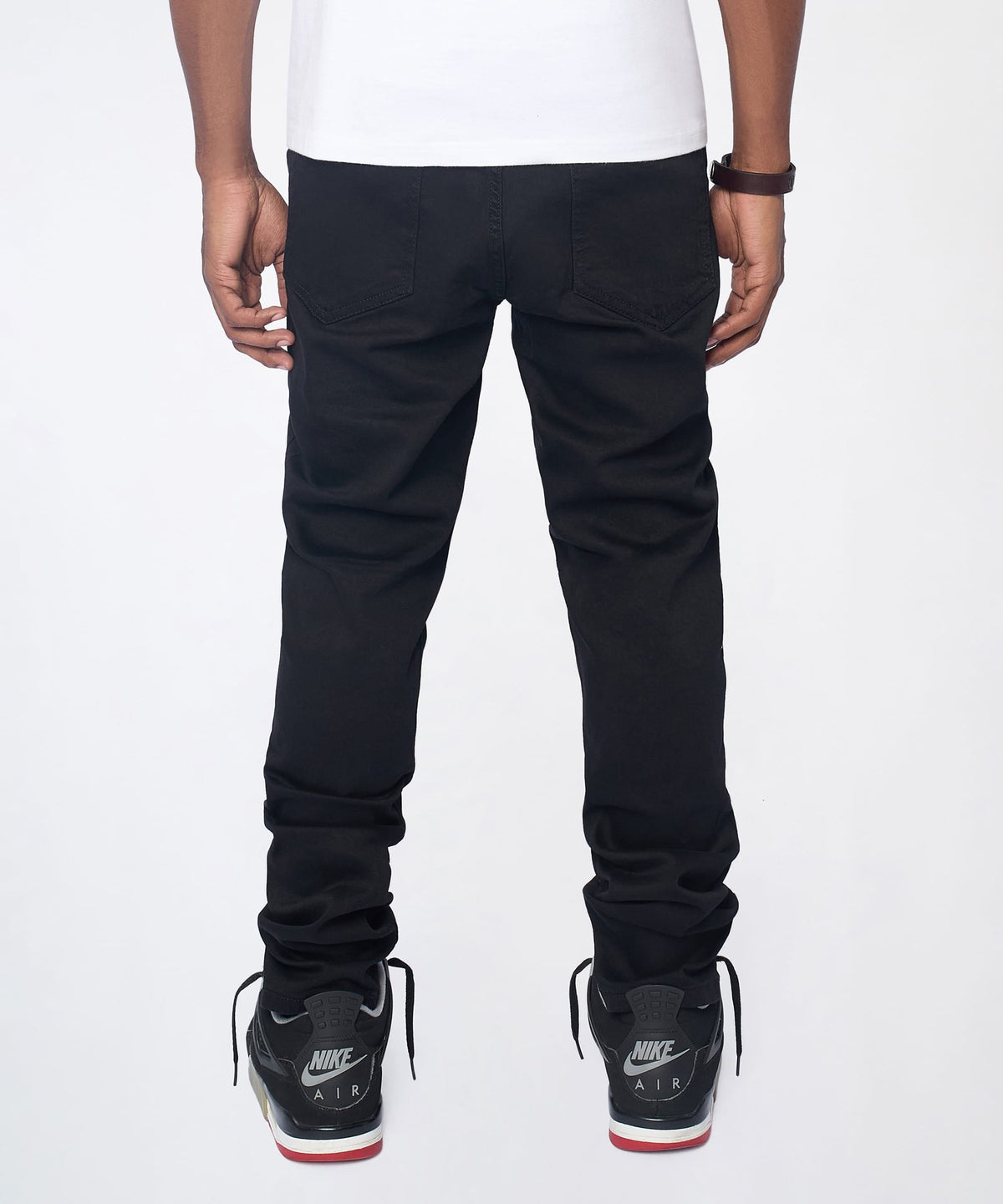 Reason Clothing Essential Midnight Rhinestone Skinny Jeans - Black