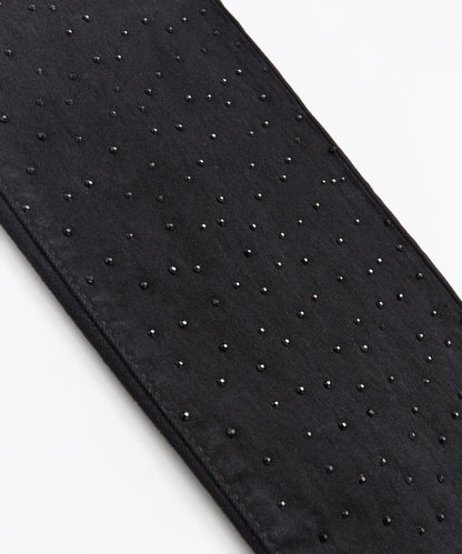 Reason Clothing Essential Midnight Rhinestone Skinny Jeans - Black