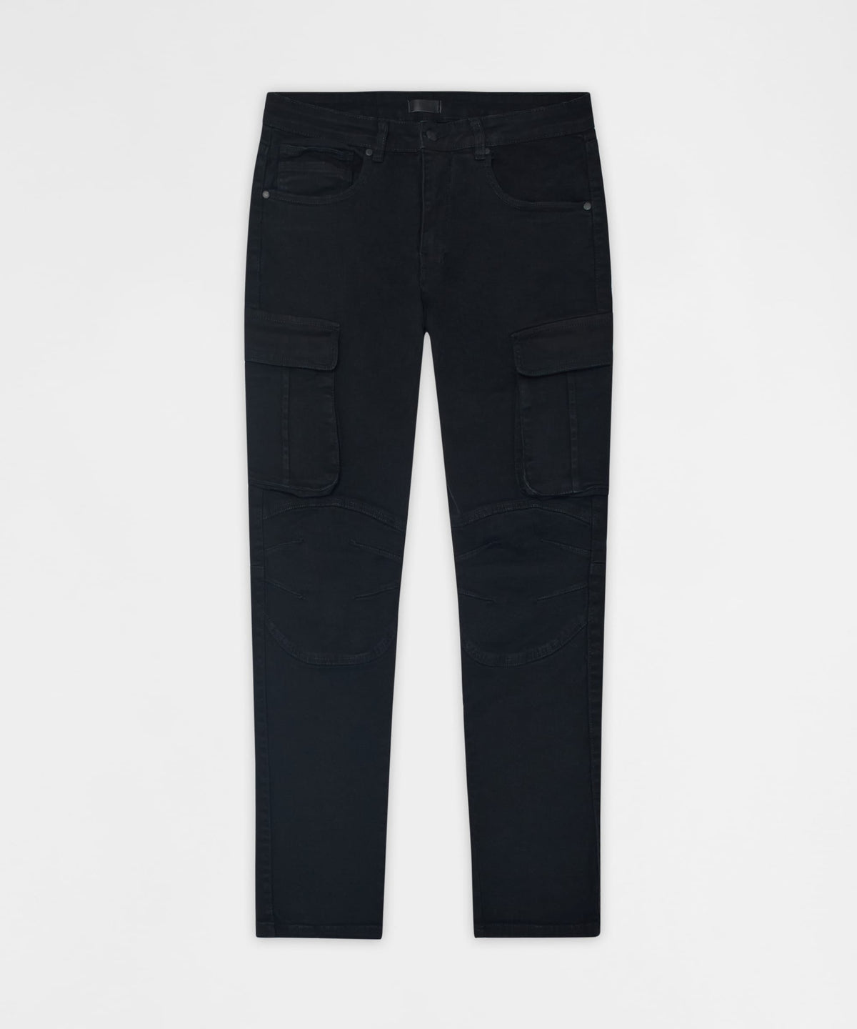 Reason Clothing Trusted Utility Cargo Denim Skinny Jeans - Black