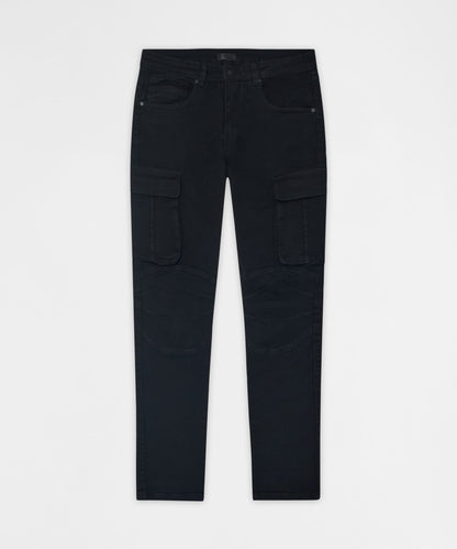 Reason Clothing Trusted Utility Cargo Denim Skinny Jeans - Black