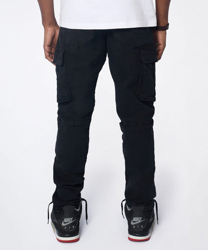 Reason Clothing Trusted Utility Cargo Denim Skinny Jeans - Black