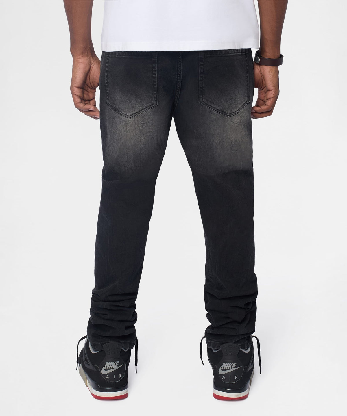 Reason Clothing Essential Vice Distressed Skinny Jeans - Washed Black