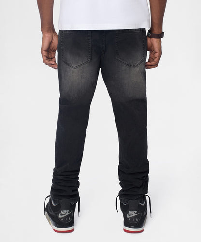 Reason Clothing Essential Vice Distressed Skinny Jeans - Washed Black