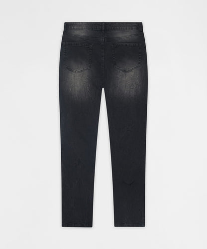 Reason Clothing Essential Vice Distressed Skinny Jeans - Washed Black