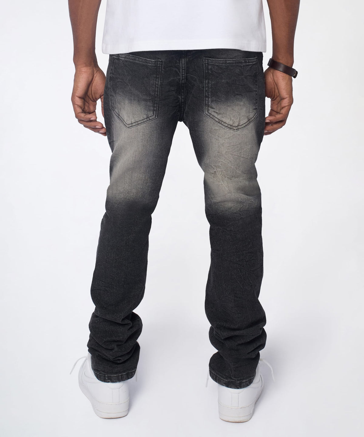 Reason Clothing Top Pick Smokey Distressed Skinny Jeans - Grey