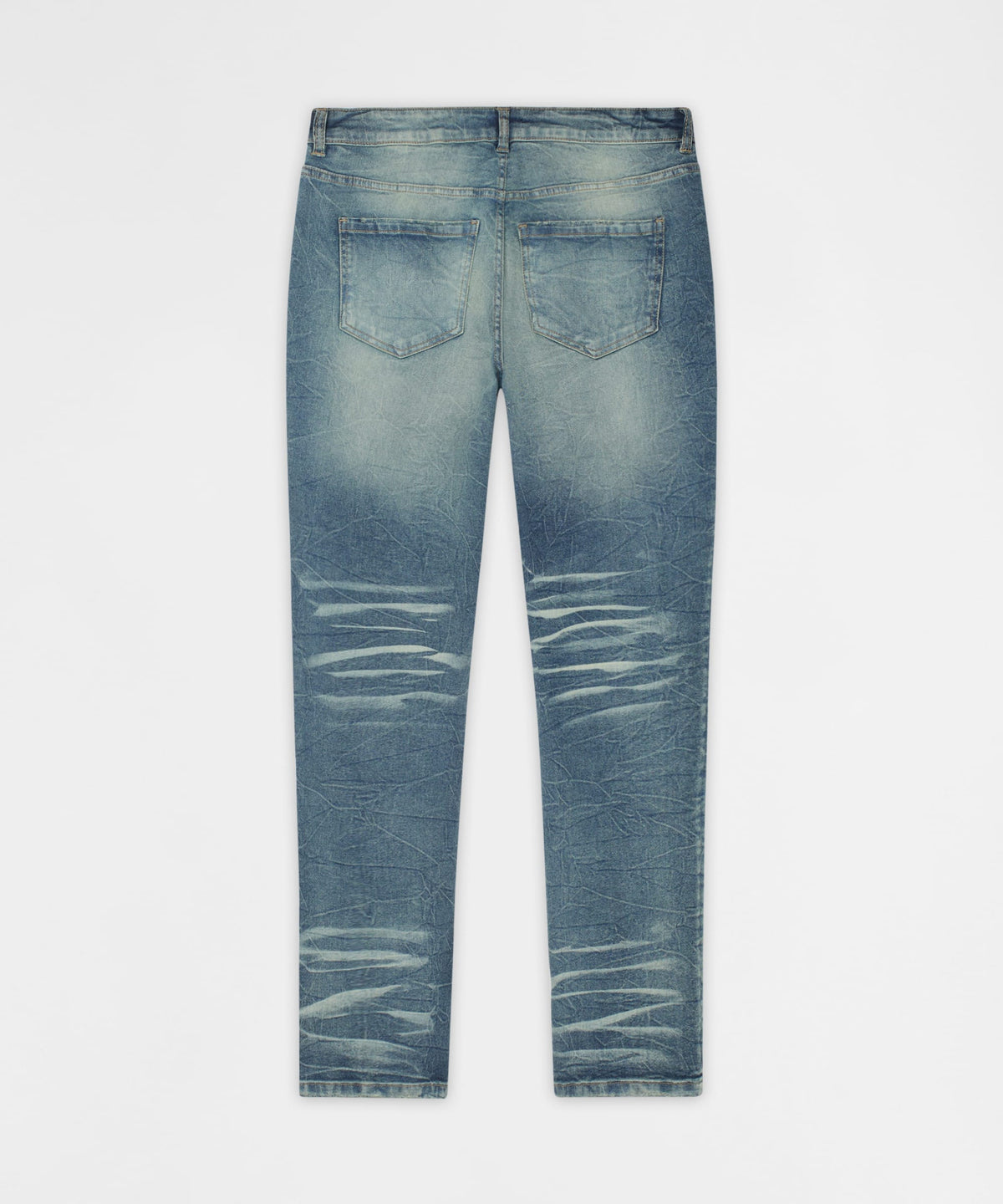Reason Clothing Great Value Breakaway Distressed Skinny Jeans - Blue