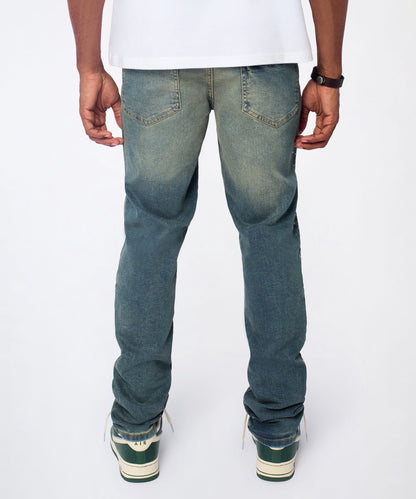 Reason Clothing Everyday Grinder Distressed Skinny Jeans - Light Indigo