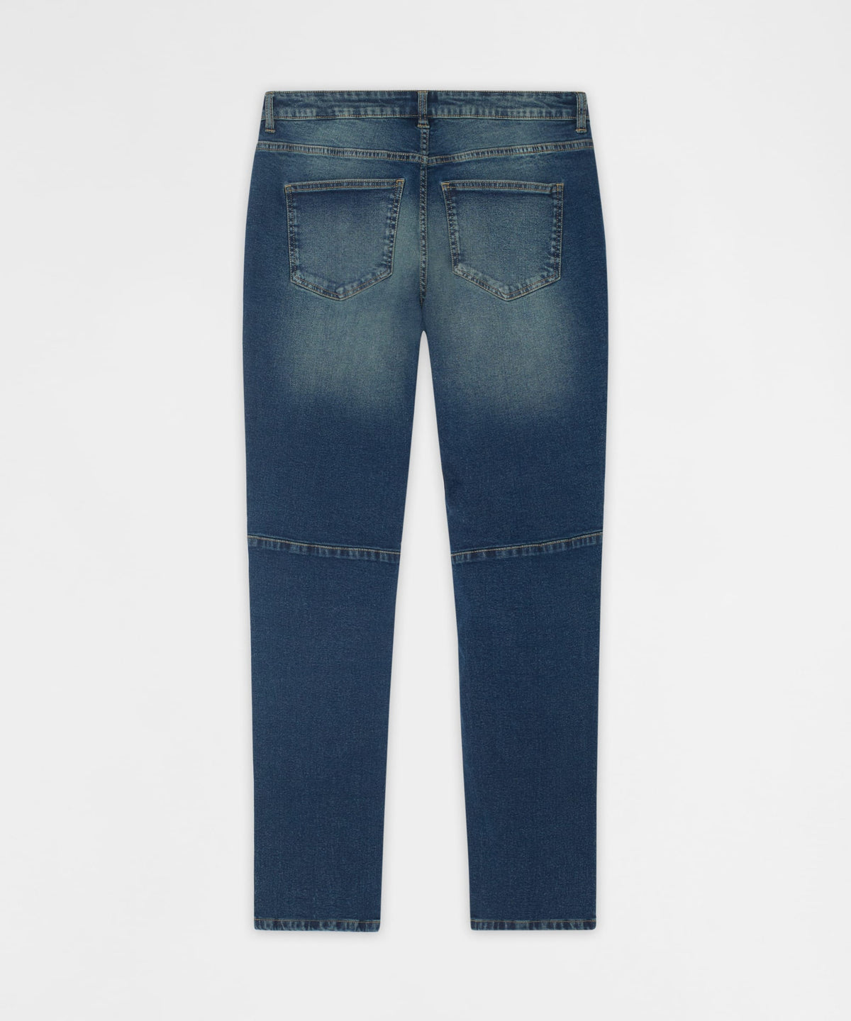 Reason Clothing Essential Moto Distressed Skinny Jeans - Blue