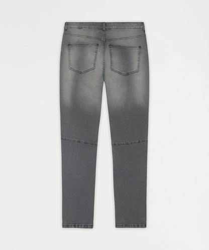 Reason Clothing Quality Shadow Skinny Ripped Jeans - Grey