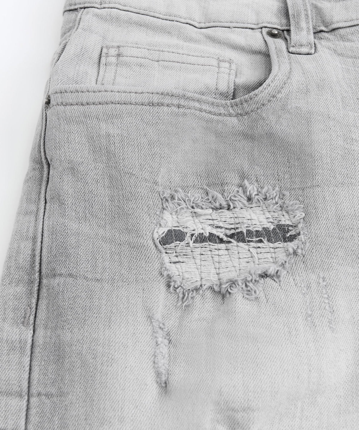 Reason Clothing Exclusive RIP And Repair Shorts - Grey