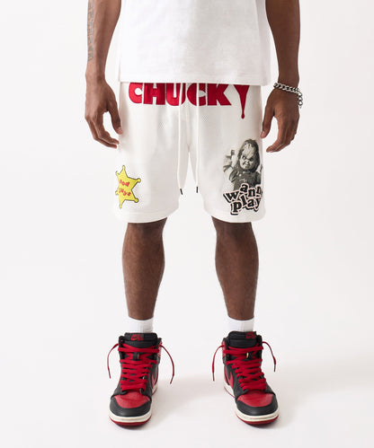 Reason Clothing Latest Chucky Mesh Short - White