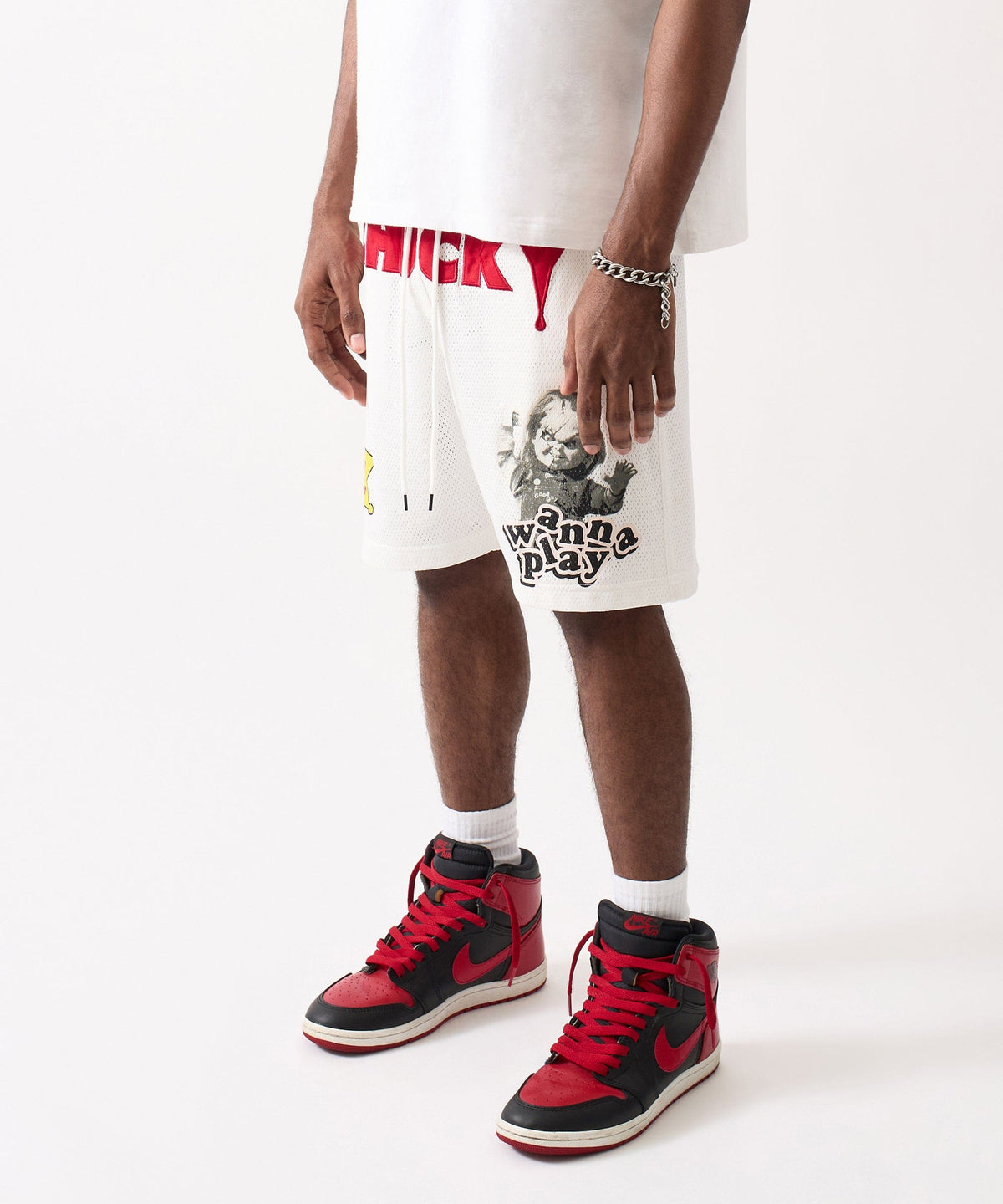 Reason Clothing Latest Chucky Mesh Short - White