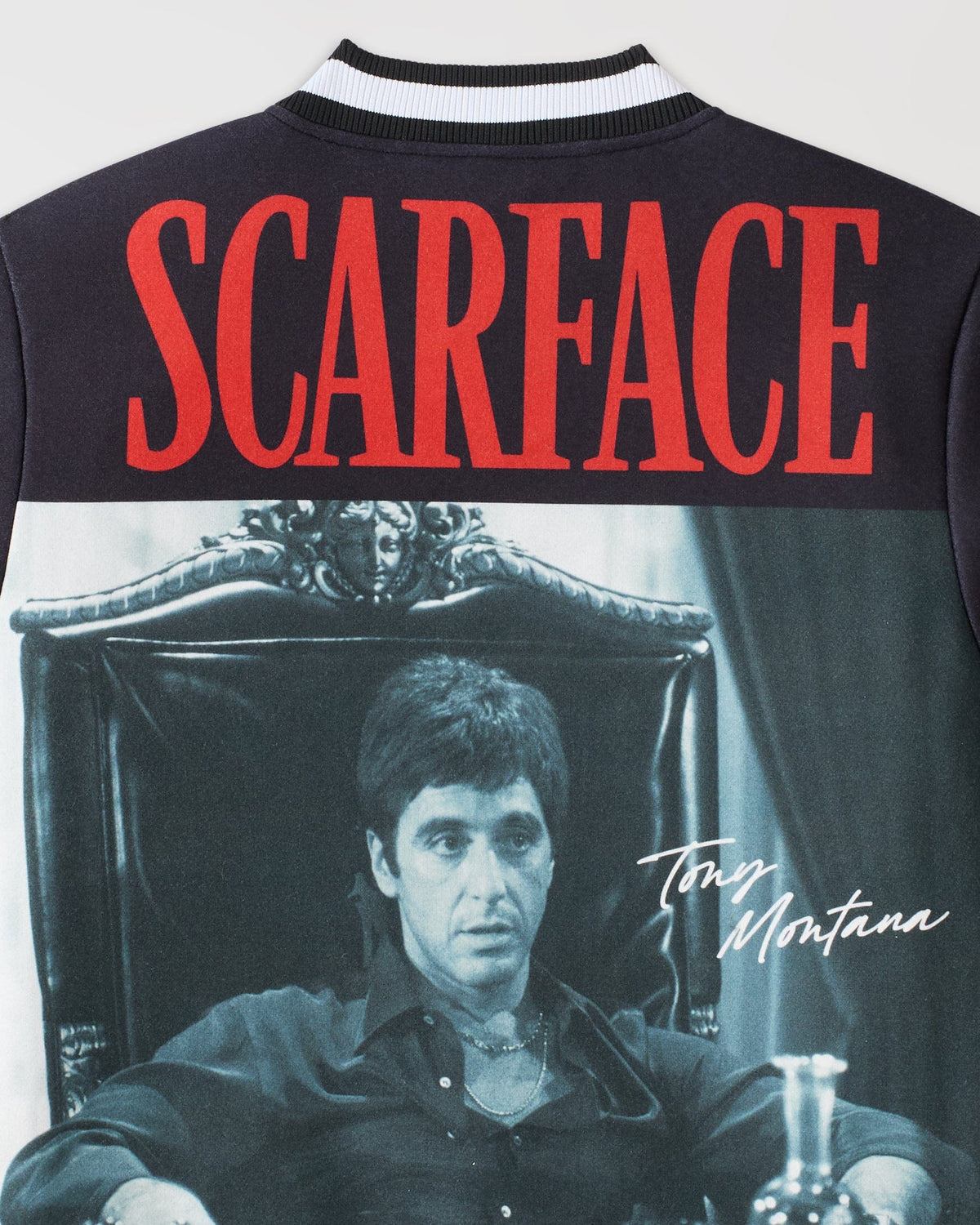 Reason Clothing Exclusive Scarface Graphic Varsity Jacket - Black