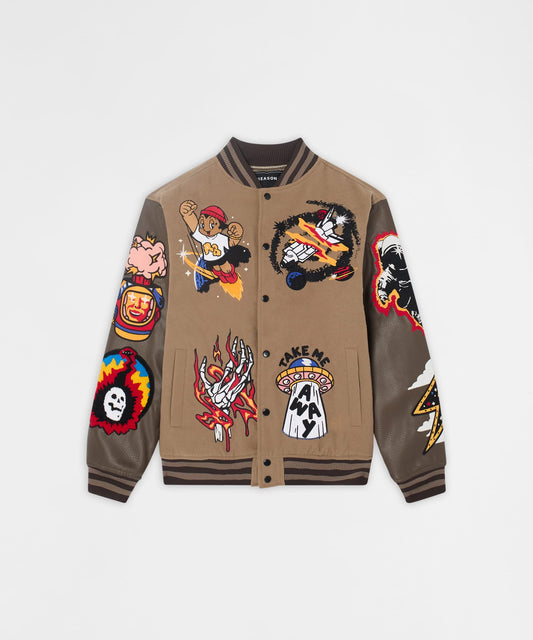 Reason Clothing Great Value Beyond Reality Varsity Jacket PU