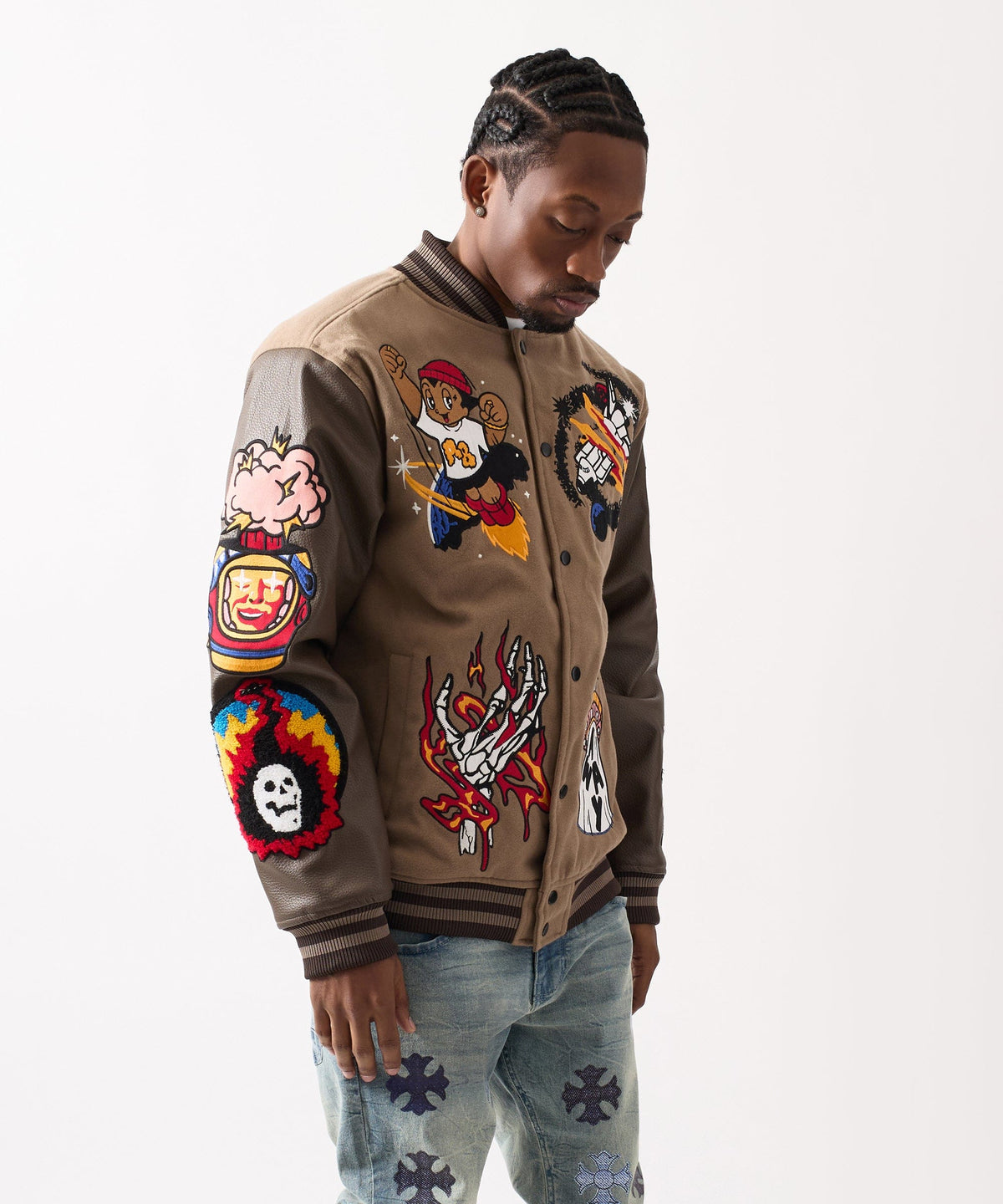 Reason Clothing Great Value Beyond Reality Varsity Jacket PU