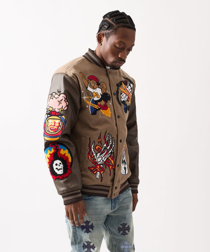 Reason Clothing Great Value Beyond Reality Varsity Jacket PU