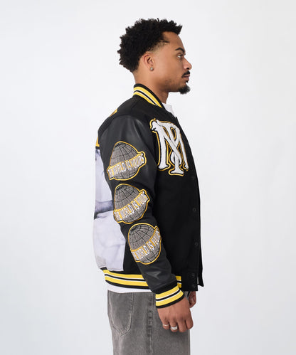 Reason Clothing Deals Scarface PU Varsity Jacket