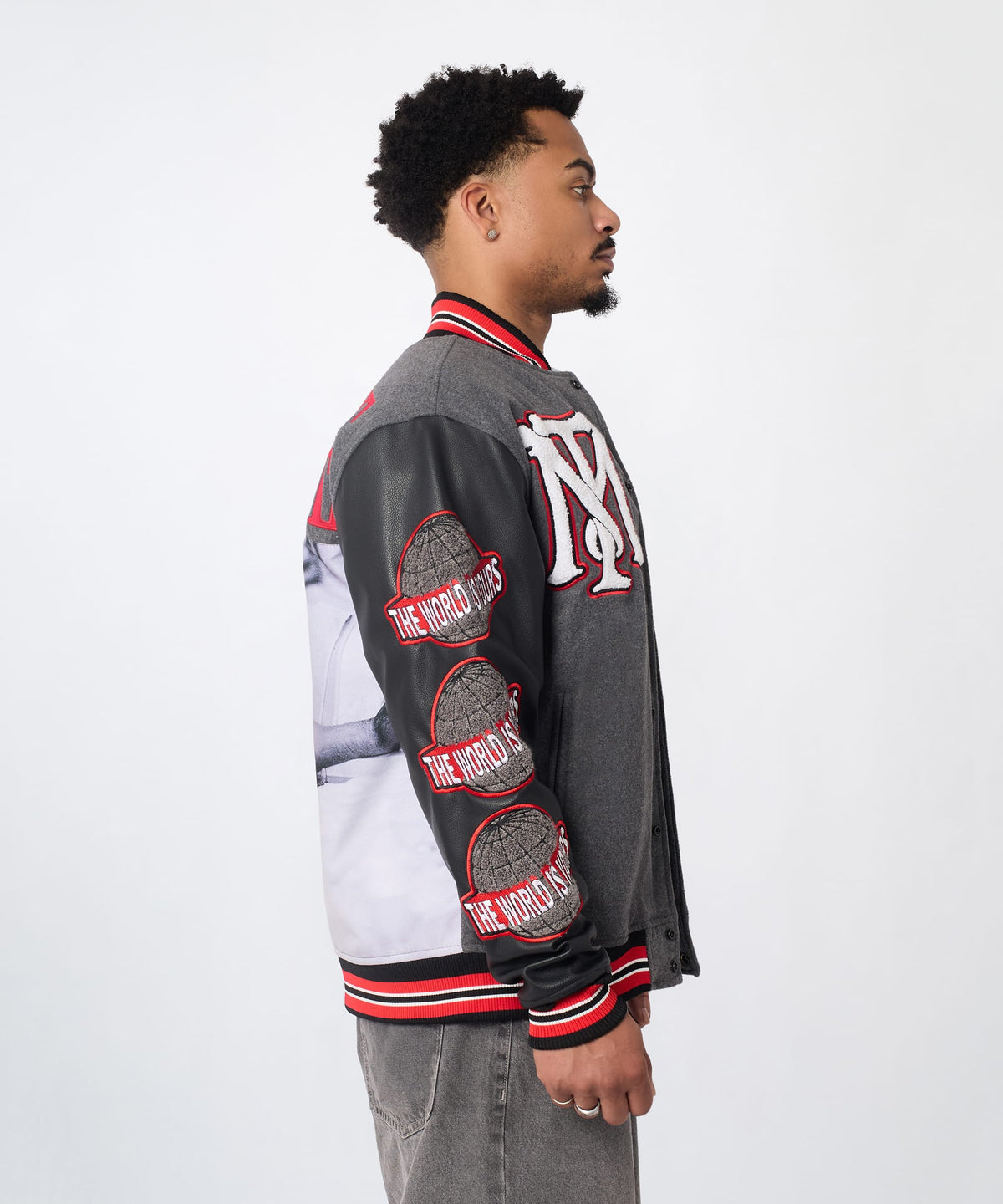 Reason Clothing Smart Buy Scarface PU Varsity Jacket
