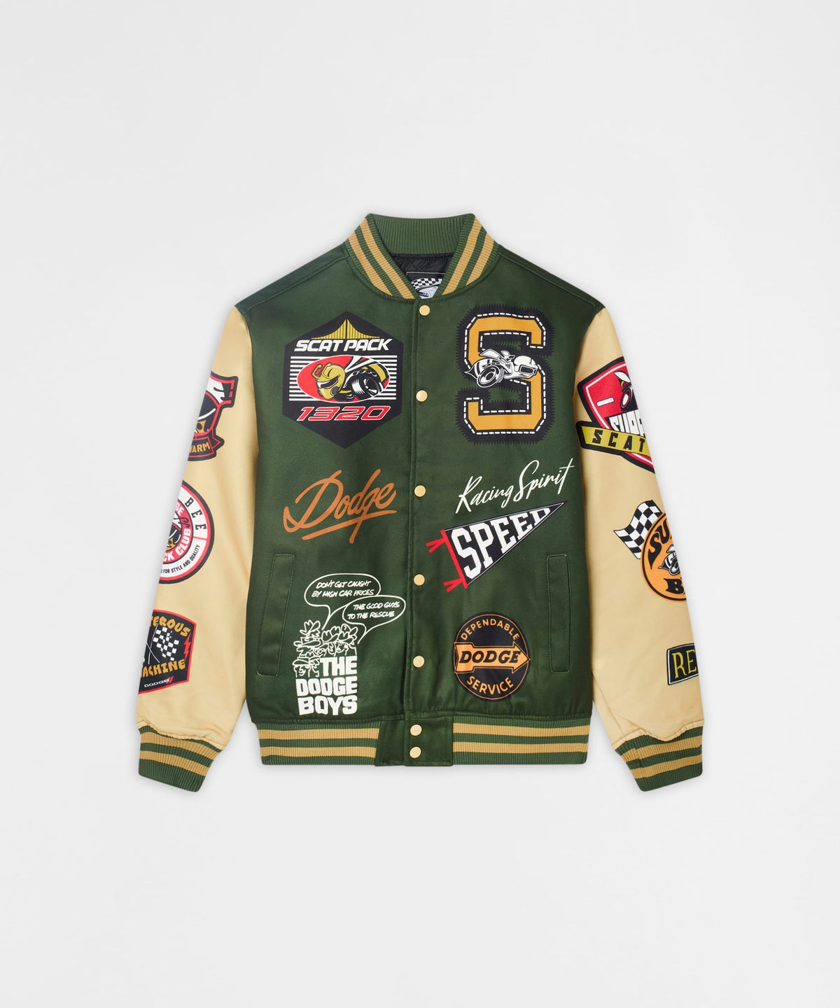 Reason Clothing Customer Favorite Dodge Scatpack Varsity Jacket - Green