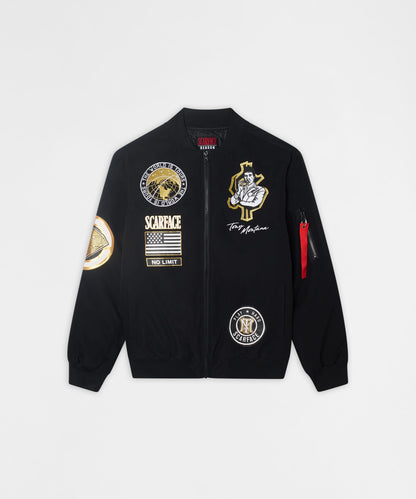 Reason Clothing Value Scarface Bomber Jacket - Black