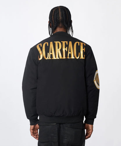 Reason Clothing Value Scarface Bomber Jacket - Black