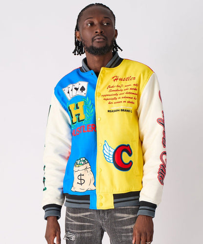 Reason Clothing Best Price Hustler Varsity Jacket