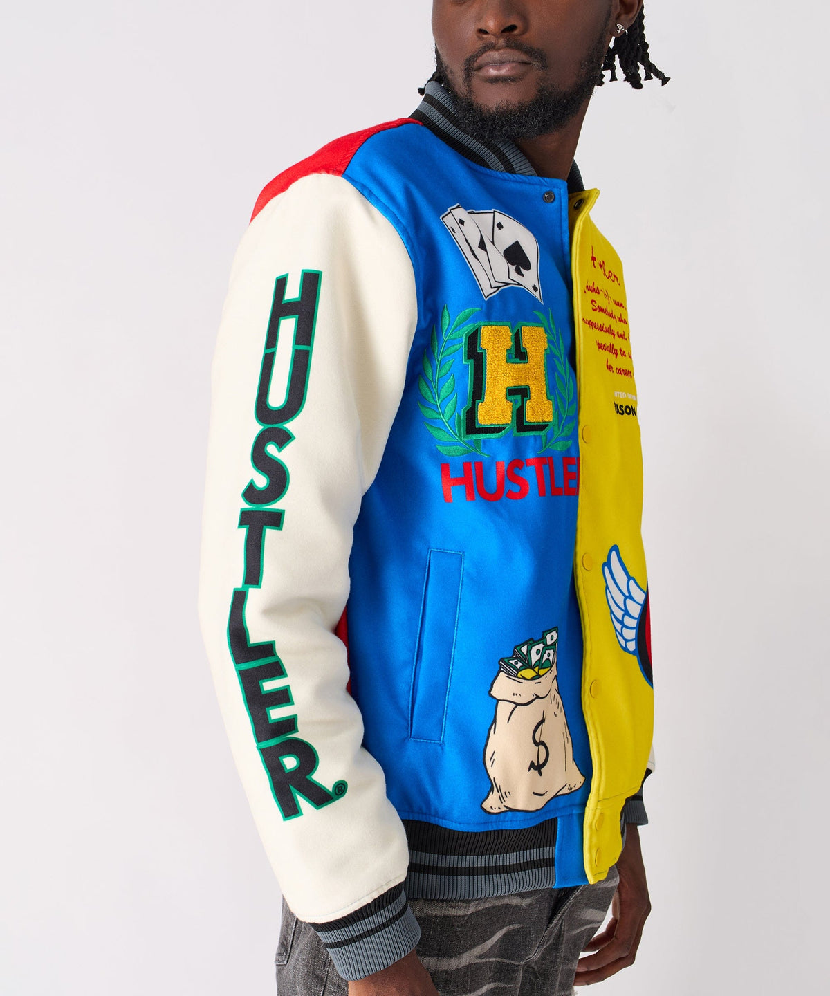 Reason Clothing Best Price Hustler Varsity Jacket
